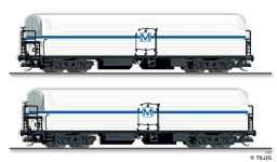 Tillig 01143 - TT - 2-tlg. Set Maschinenkühlwagen, DR, Ep. III